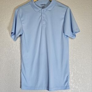 IZOD LACOSTE Boys XL Blue Moisture Wicking Polo Shirt NWOT